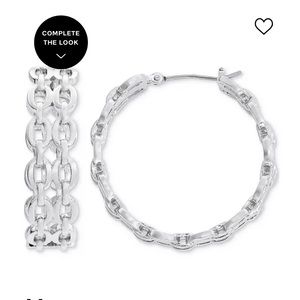 ON 34TH
Chain Link Medium Hoop Earrings, 1.2"